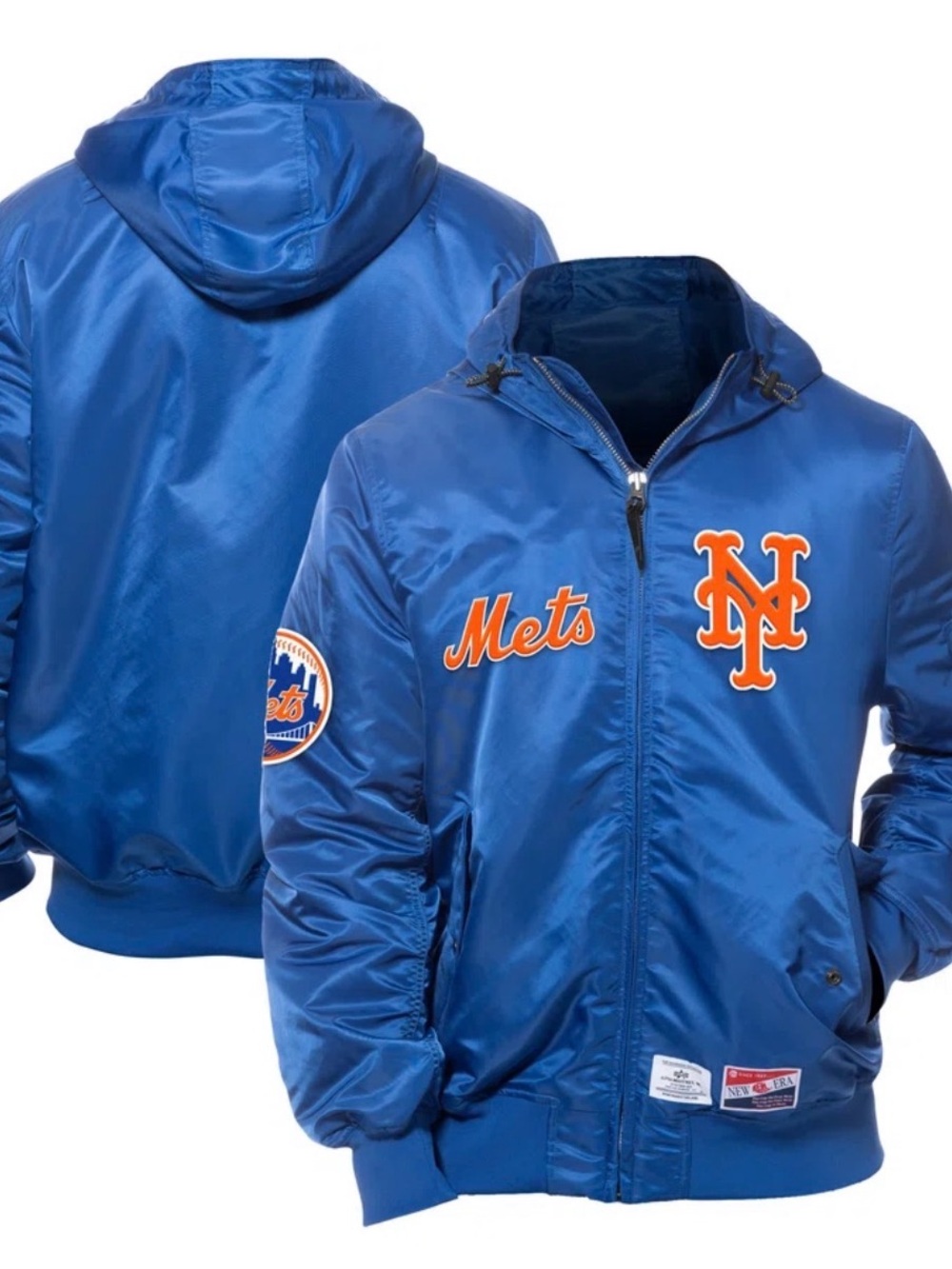 New York Mets New Era x Alpha Industries Full Zip 2B Bomber Jacket 3XL